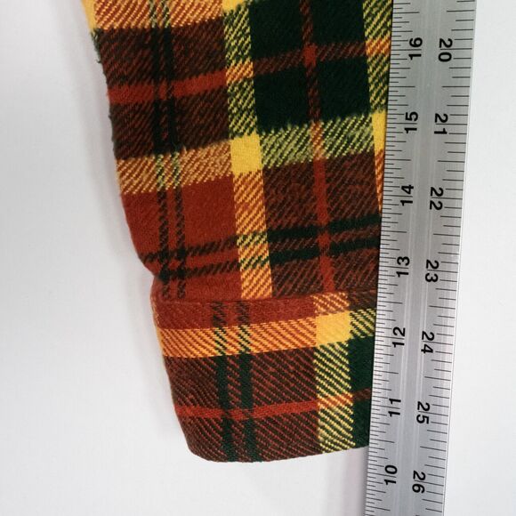 Vntg Big Mac JCPenney Flannel Long Sleeve Men's Size L Multi Plaid 70's Retro - Picture 13 of 14